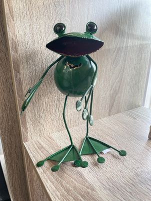 Happy little frog. Metal Ornament. 