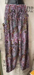 Lilac Paisley Print Pants