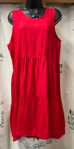 Red Tunic Style Low Back Dress