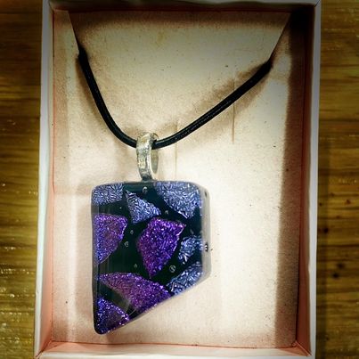 Glass Necklace - Purples