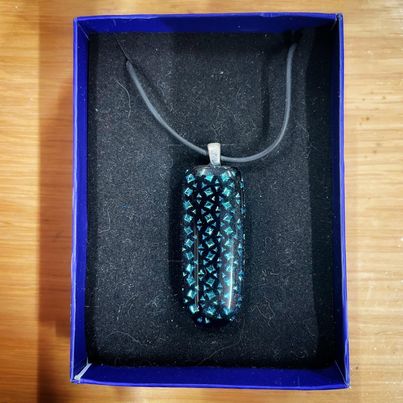 Glass Necklace - Turquoise Sparkles