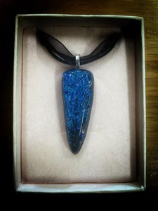 Glass Necklace - Blue Sparkles