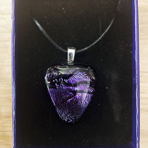 Glass Necklace - Purple Sparkles