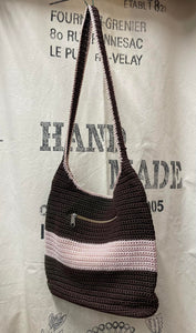 Handmade Bag from Bali - Crochet Shoulder Bag - Brown