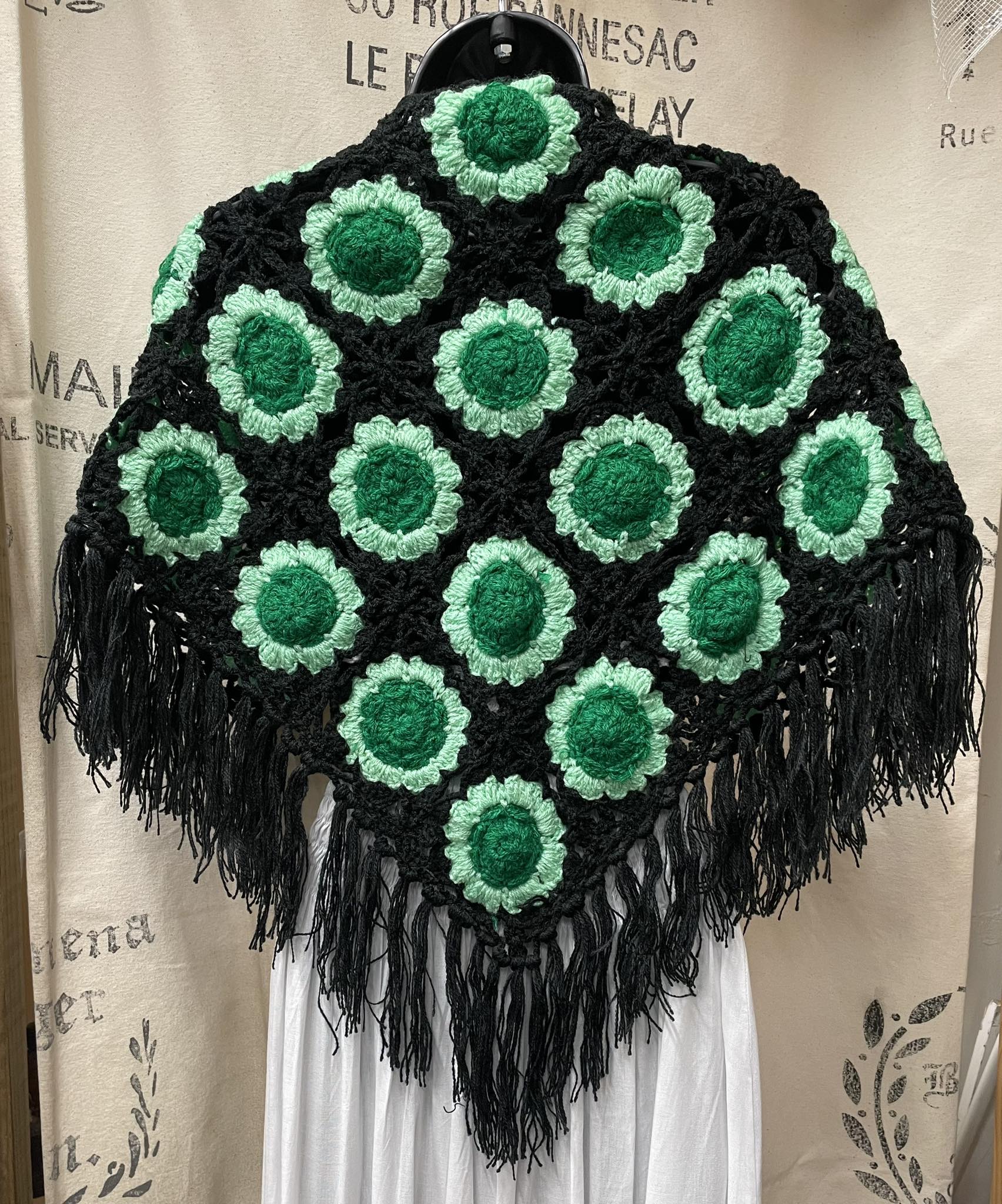 Crochet Shawl - Green