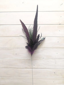 Purple Feather Spray - 18"