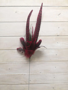 Red Feather Spray - 18"