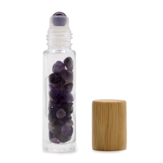 Gemstone Essential Oil Roller Bottle - Amethyst