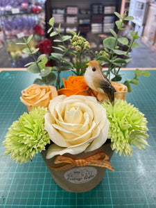 Easter Themed Soap Flower Box - Green/Orange