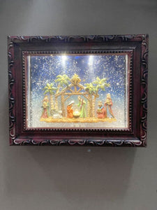 LED Nativity Frame - Light Globe & Musical Frame