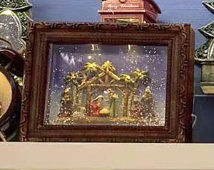 LED Nativity Frame - Light Globe & Musical Frame