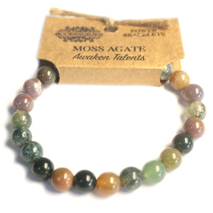 Power Bracelet - Moss Agate