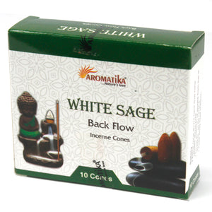 Aromatica Backflow Incense Cones - White Sage