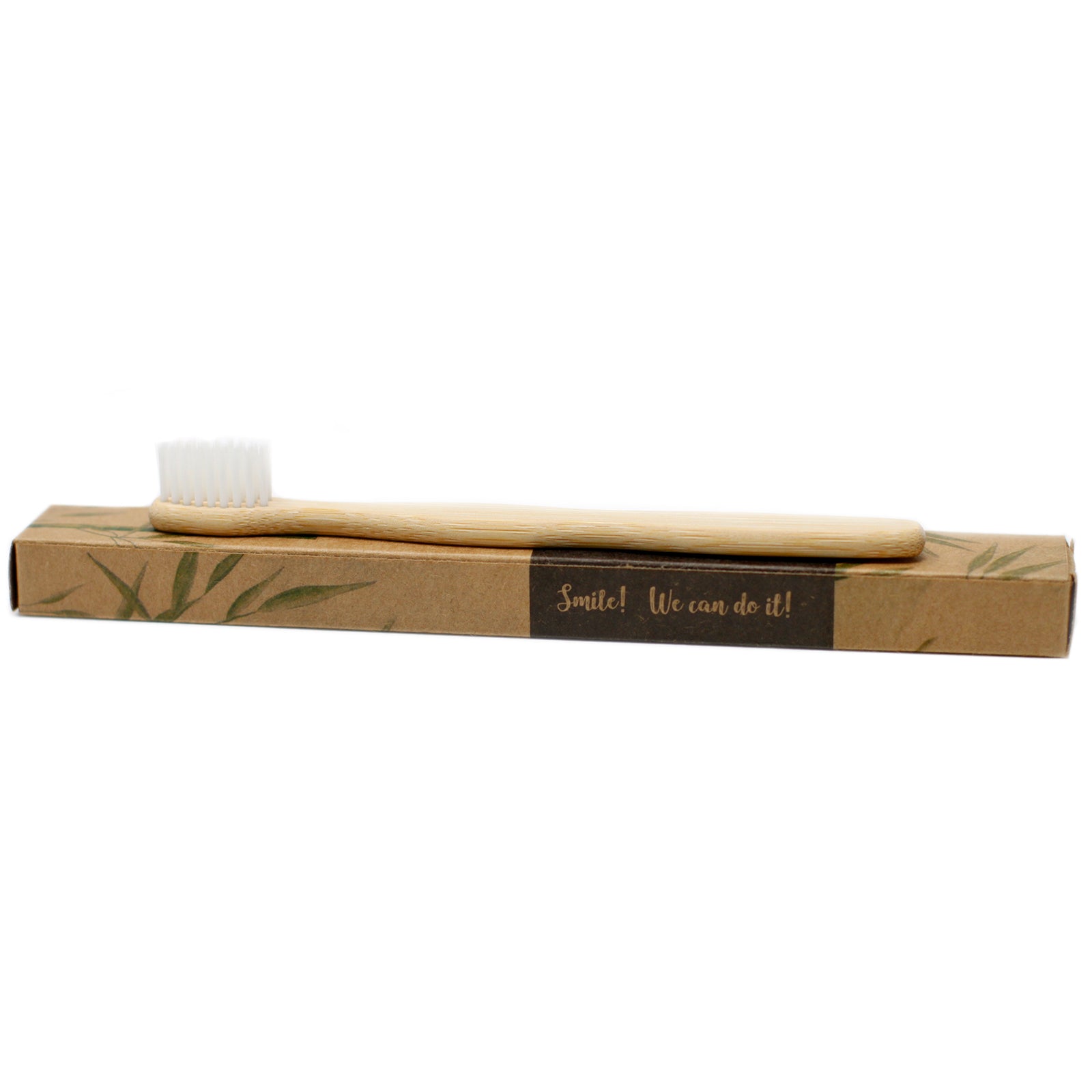 Bamboo Toothbrush - White Family Pack of 4