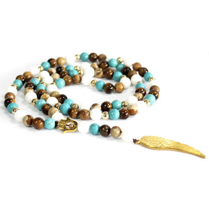 Angel Wing Multi Beads - Gemstone Necklace