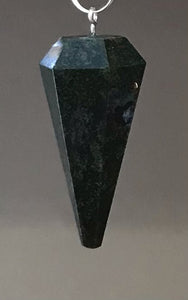 Crystal Pendulum - Dark Green Quartz