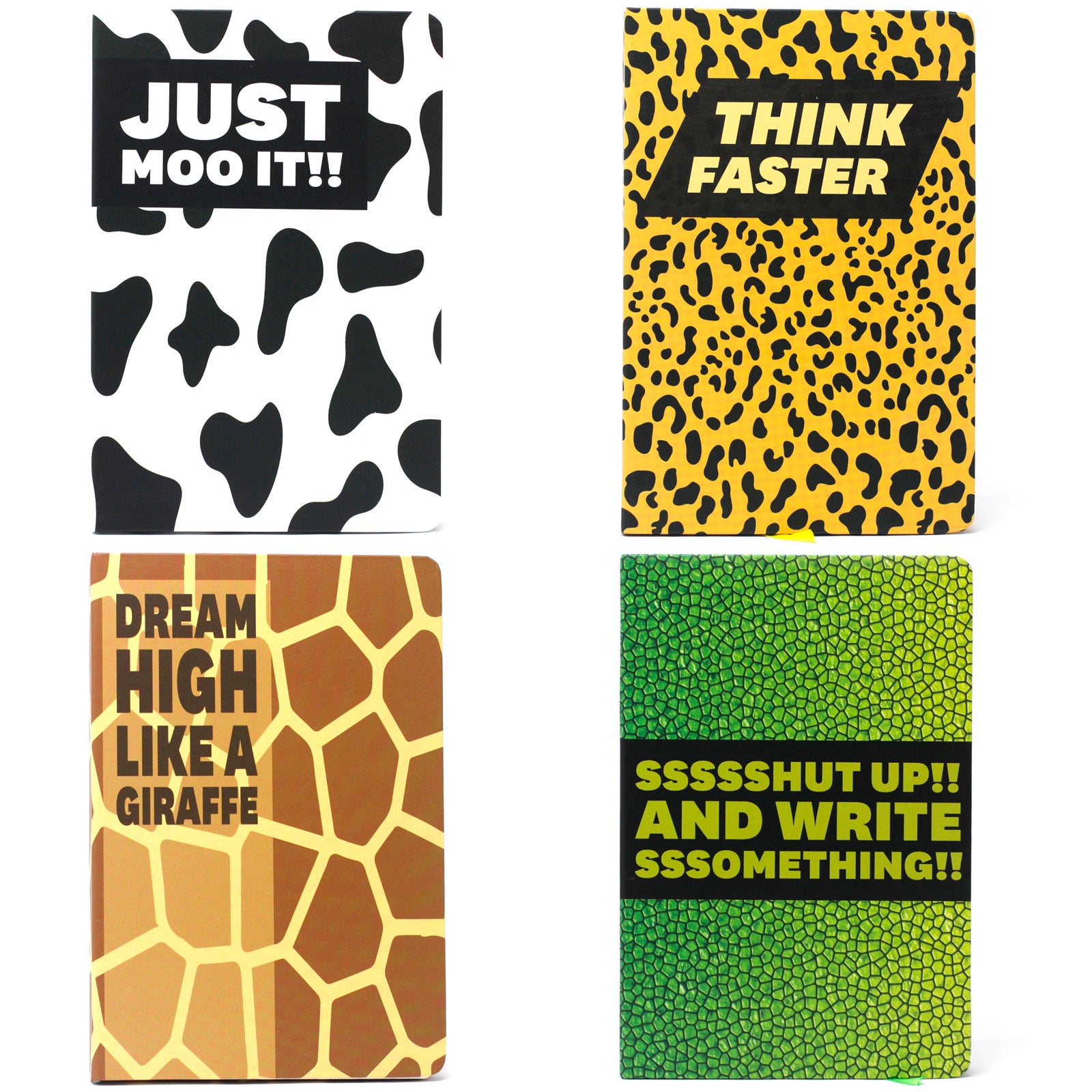 Cool A5 Notebook - Assorted Designs - Animal Encouragement (Coloured Edges)