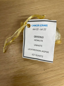 Cancer - Zodiac Crystal Pack with Header Card