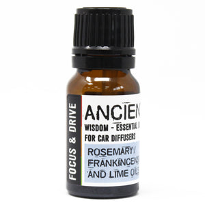 Aromatherapy Car Blend 10ml - Focus & Drive