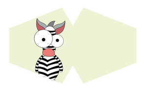 Reusable Fashion Face Mask - Crazy Zebra (Child)