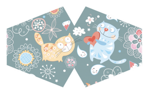 Reusable Fashion Face Mask - Happy Cats (Child)