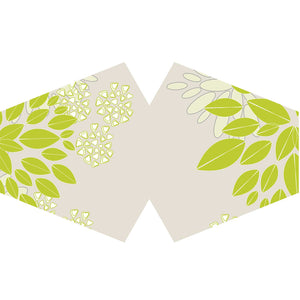 Reusable Fashion Face Mask - Green Leaves (Adult)