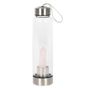 Rose Quartz Purifying Glass Water Bottle