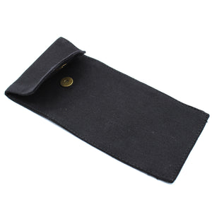 Cotton Pouch for Gemstone Face Rollers - Black 9*19cm