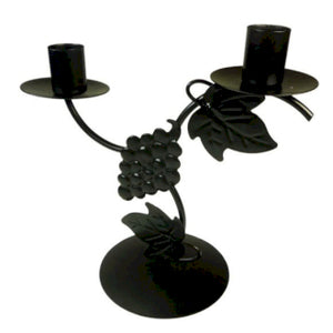 Twin Grape Design Candle Holder