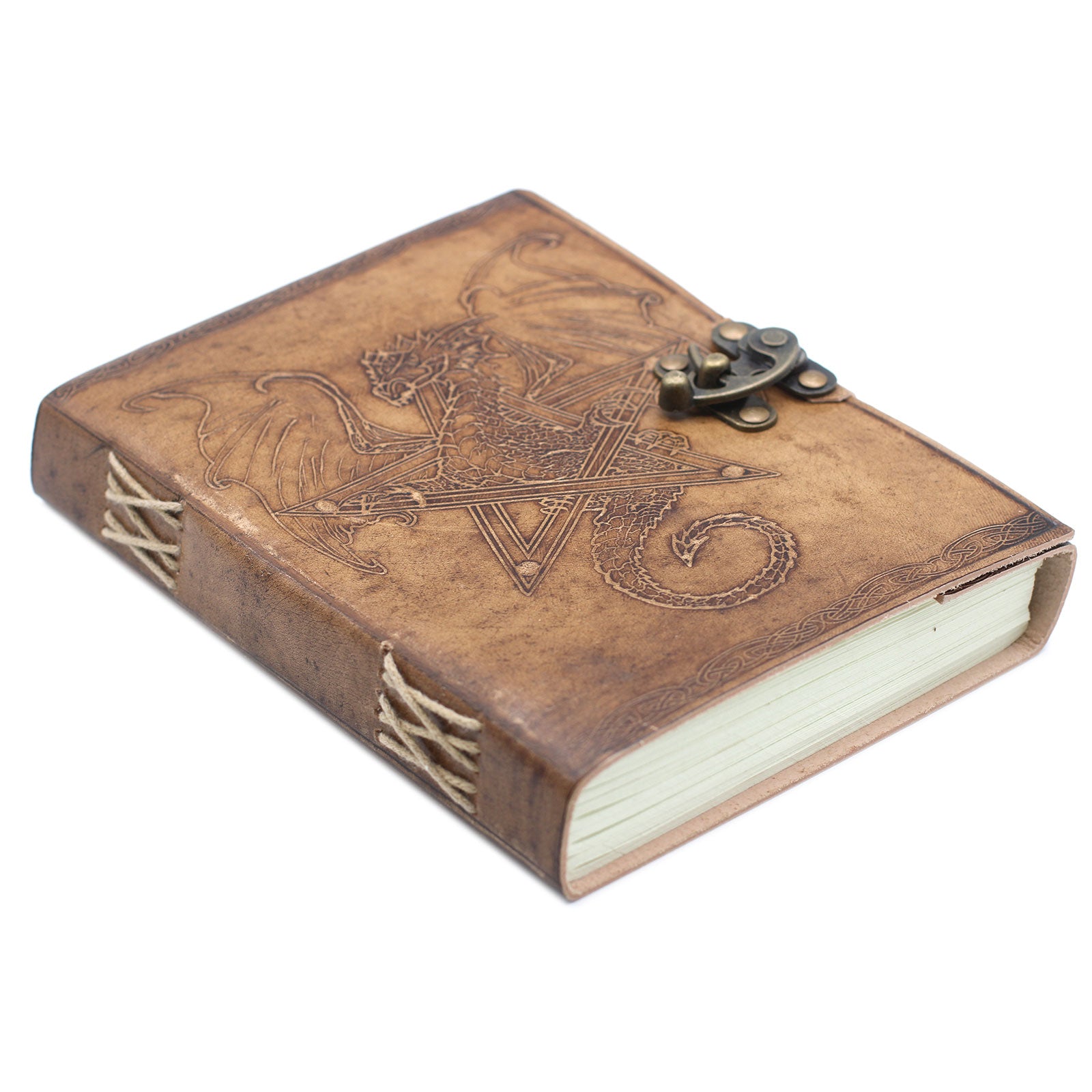 Leather Dragon Notebook with Lock ("6*8")