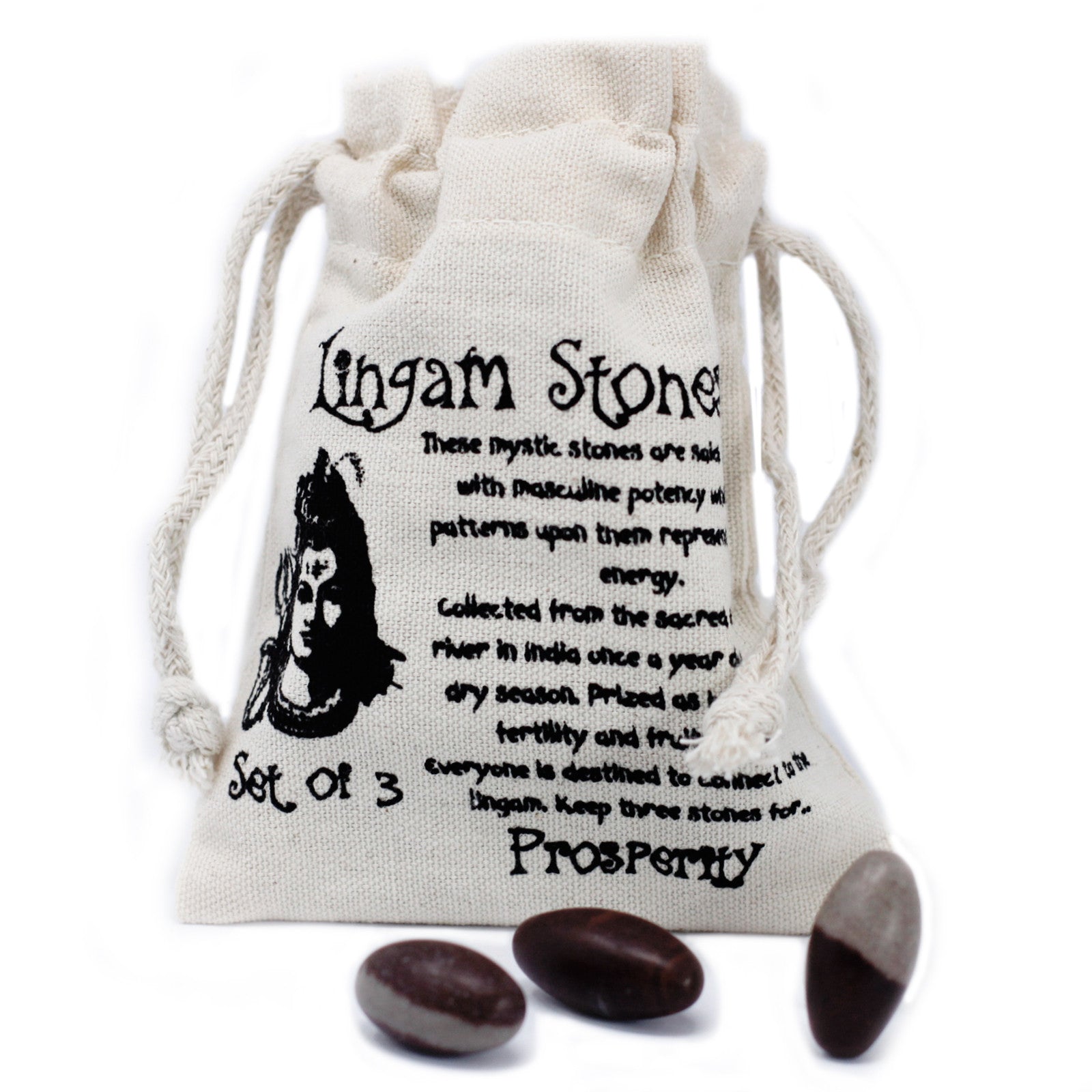One Inch Shiva Lingam 3 Stones - Prosperity