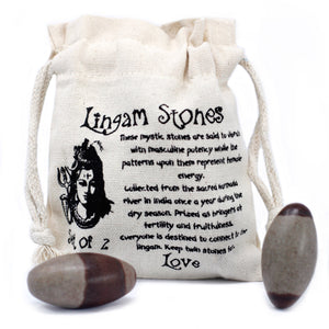 Two Inch Shiva Lingam 2 Stones - Love