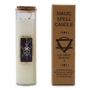 Magic Spell Candle - Sweet Revenge - Blood Garnet and Lily Fragance