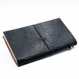 Handmade Leather Journal - Flower of Life 80 Pages