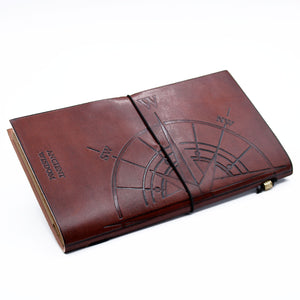 Handmade Leather Journal - Travel the World - 80 Pages
