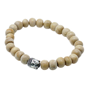 Sandal Wood Beads & Buddah Bangle