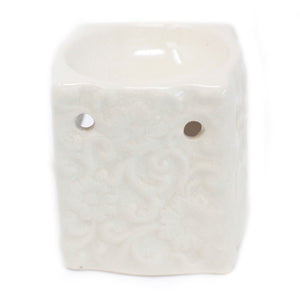 Classic Small Square Floral Oil Burners