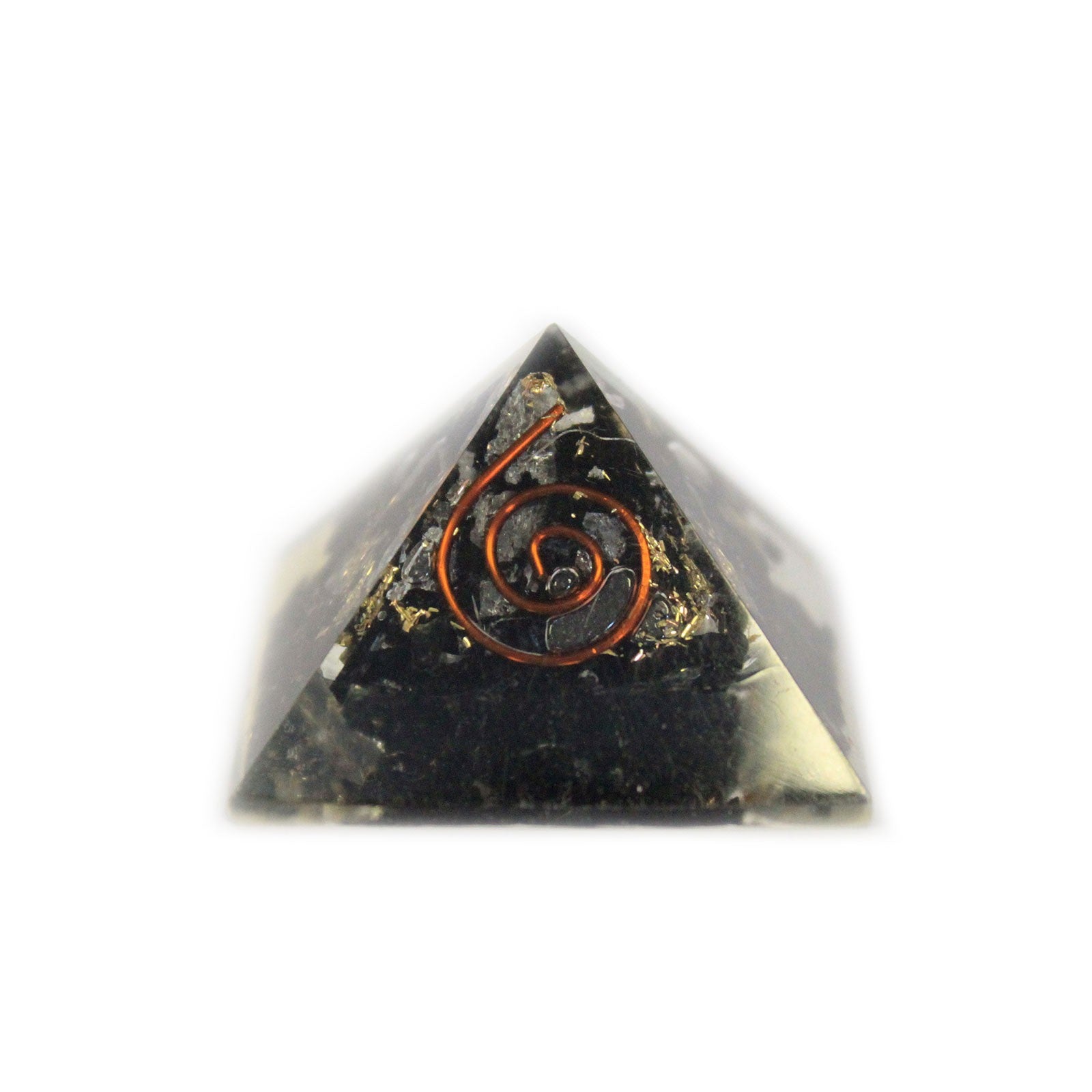 Small Orgonite Pyramid 25mm - Gemchips & Copper