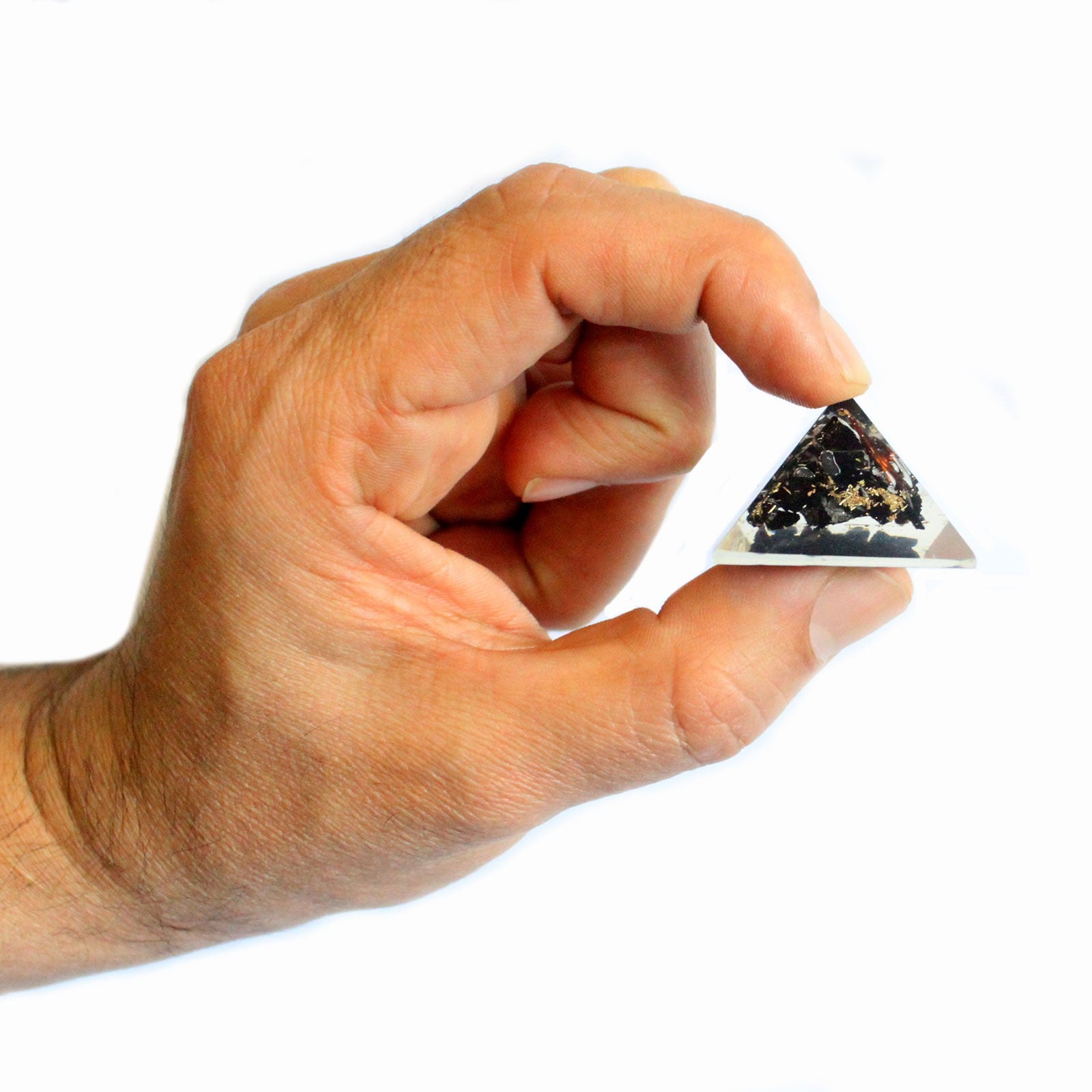Small Orgonite Pyramid 25mm - Gemchips & Copper