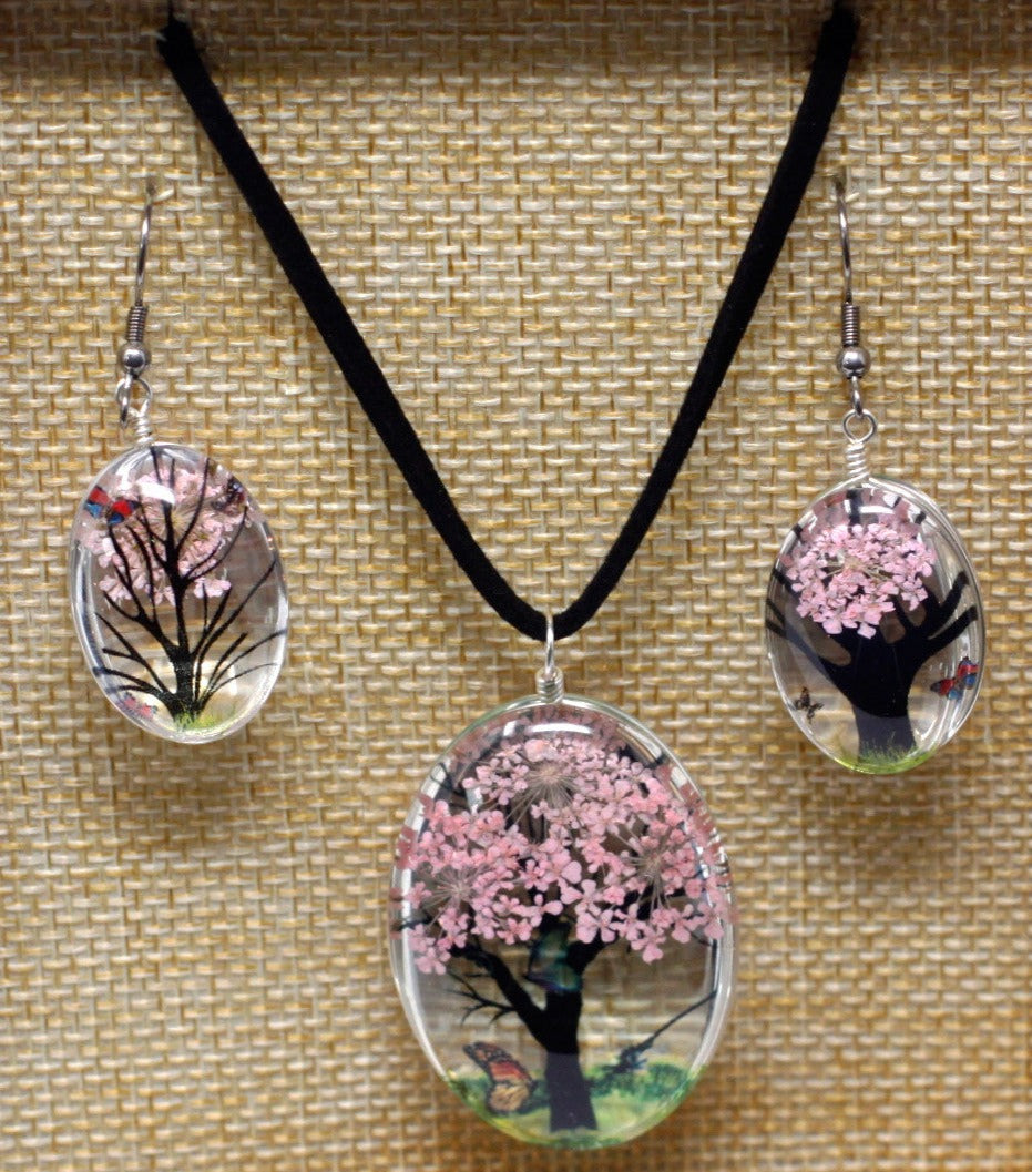 Pressed Flowers - Tree of Life Set - Pink