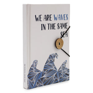 Designer Notebook with Strap - Waves in the Same Sea