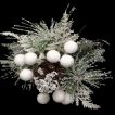 Christmas Pick - Snowy with Pine Cone & White Berries