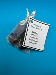 Pisces - Zodiac Crystal Pack with Header Card