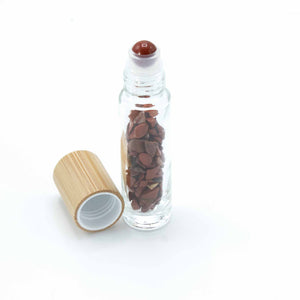 Gemstone Essential Oil Roller Bottle - Red Jasper