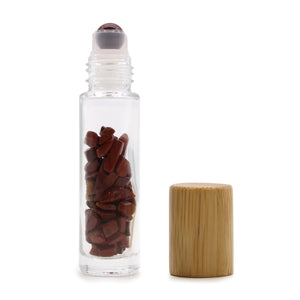 Gemstone Essential Oil Roller Bottle - Red Jasper