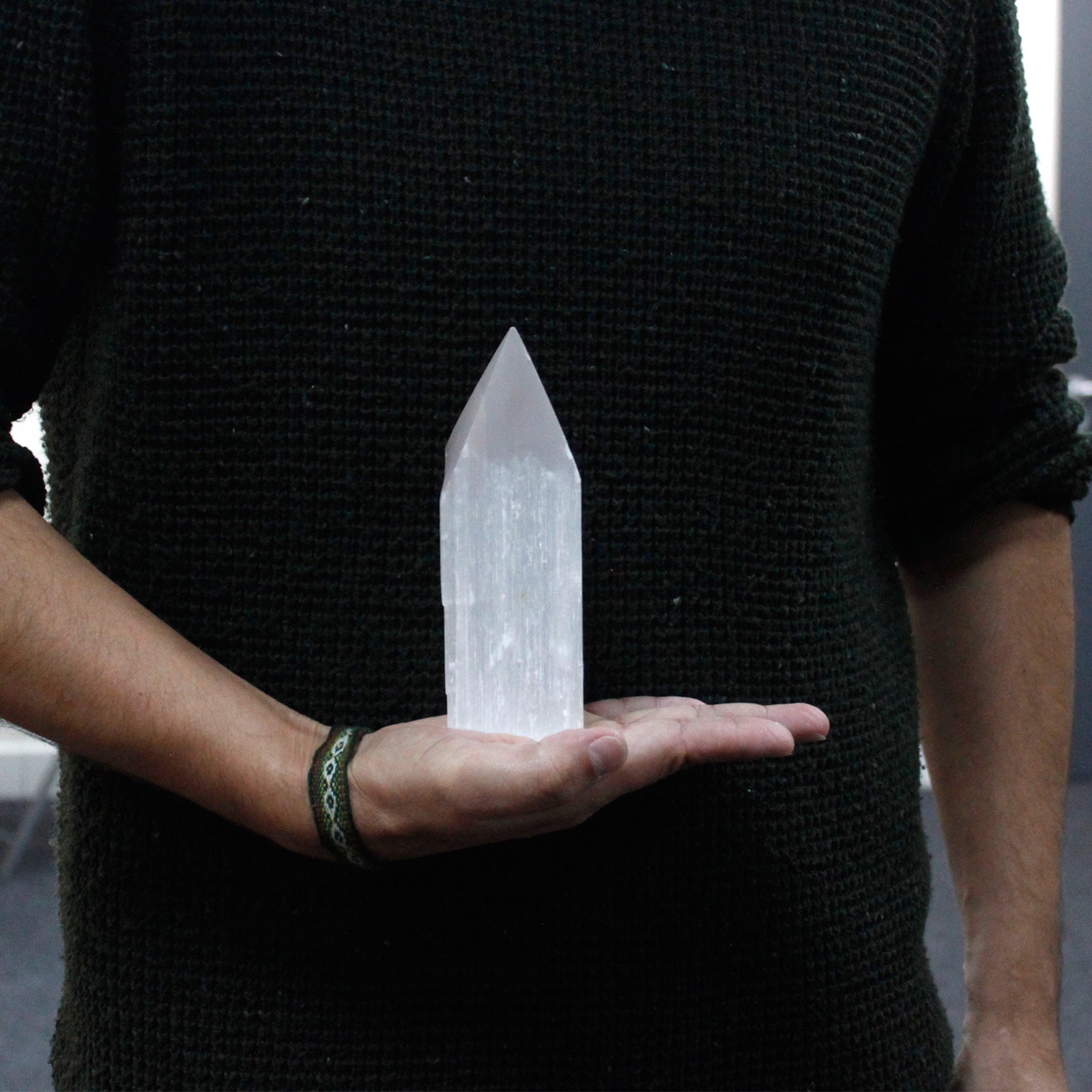 Natural Selenite Pencil Point Tower - 15cm
