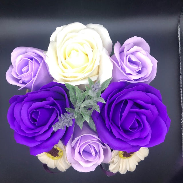 Soap Flower Box - Purple