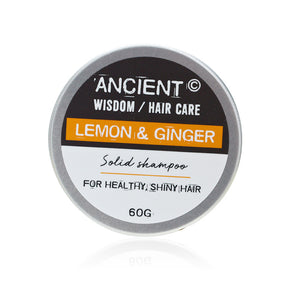 Vegan Friendly Solid Shampoo Bar 60g Lemon & Ginger