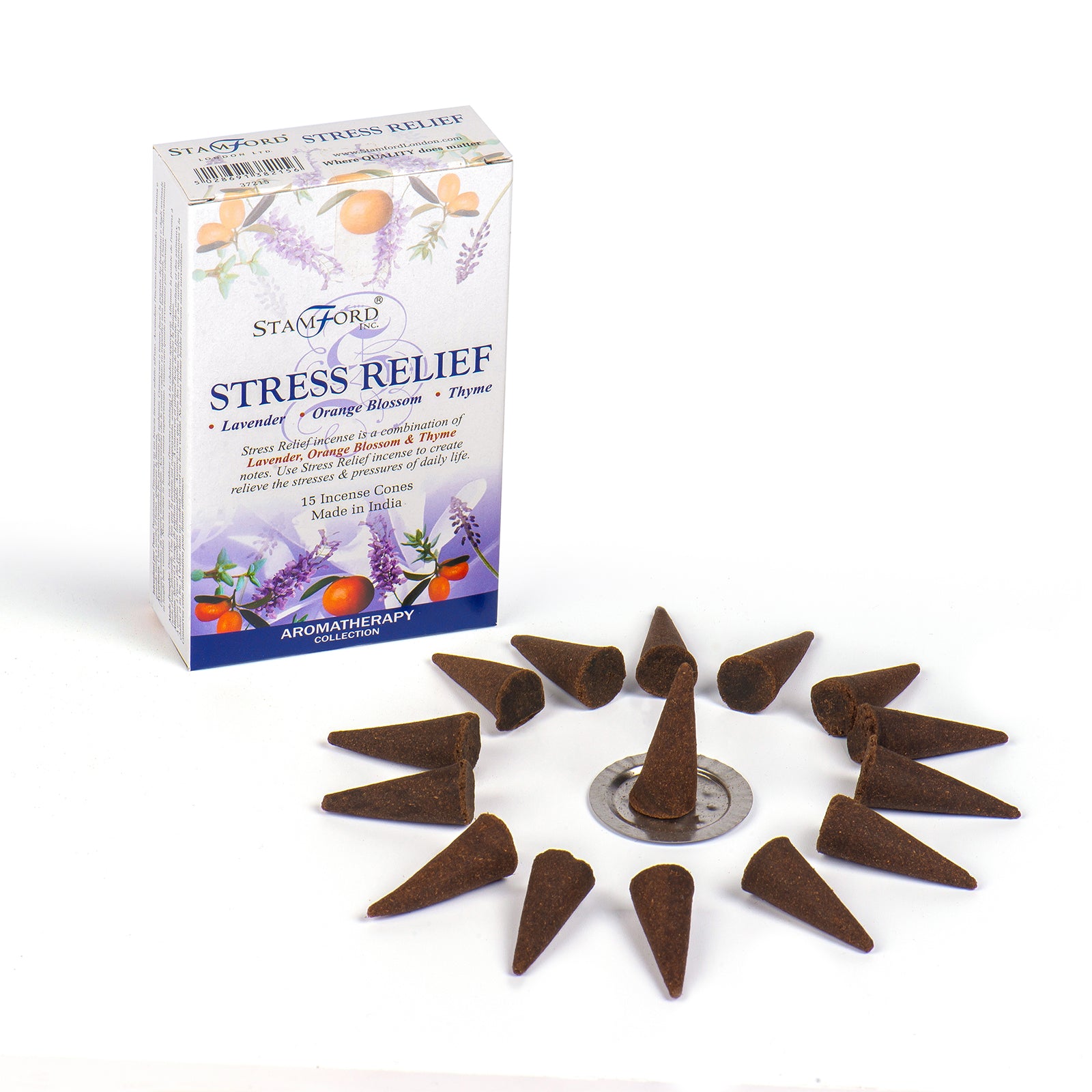 Stress Relief Incense Cones - Box of 12