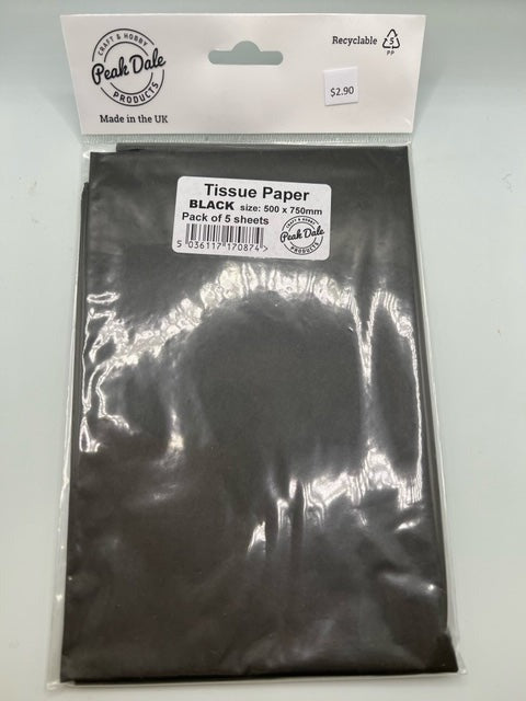 Tissue Paper Black (Pack of 5)